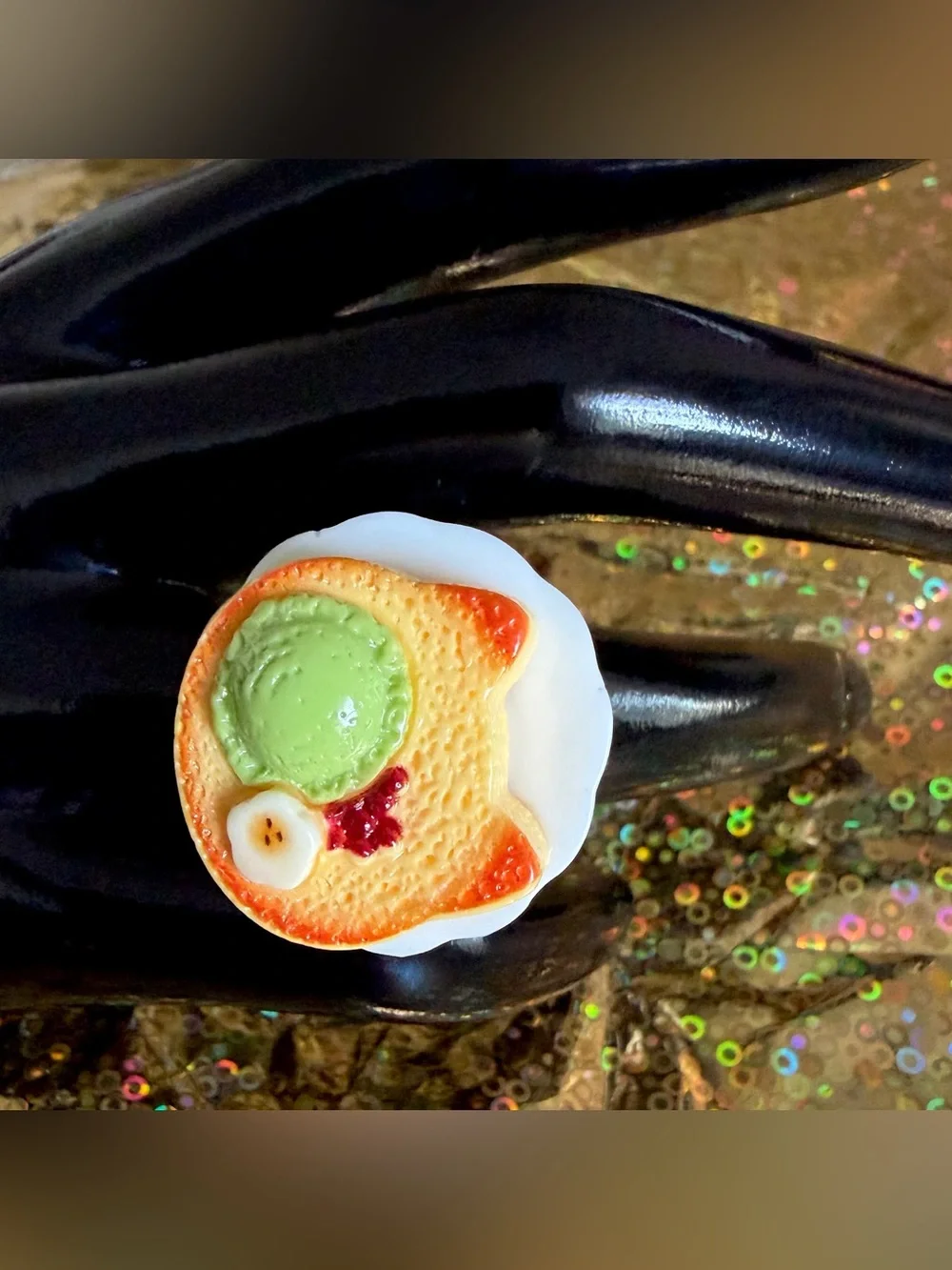 Kawaii Cat Matcha Pancake Ring – Japanese Dessert Miniature Food